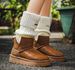 Sheepskin And Wool Integrated Thick Soled Snow Boots For Women, Short Tube Waterproof, Winter New Warm And Plush Winter Cotton Shoes_vogvips.com