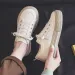 canvas Women's Summer Casual Versatile White Black Big Toe Shoes Autumn Thick Sole Breathable Board_vogvips.com