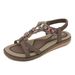 W676-1 New Summer 2025 Bomi Xian Rhinestone Comfortable Casual Beach Flat Sandals For Women_vogvips.com