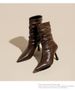 High Heel For Women, Thin Heel, Mid-Calf, 2025 Autumn Winter New Large Size, European And American Style, Back Zipper,_vogvips.com
