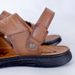 Euro Step First Layer Cowhide Adjustable Men's Sandals Non-Slip Wear-Resistant Dad Beach Shoes Casual Outdoor Wear_vogvips.com