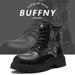 Martin Boots Retro Tooling Boots Niche Design Pattern High-end Thick-soled Heightening Boots_vogvips.com