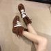 Height-Increasing Flat Boxing Women, Western Cowboy Boots, 2025 Spring And Autumn New Style, Suede Lace-Up Martin Boots_vogvips.com
