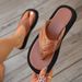 Summer 2025 Style Thick Soled Flip Flops for Women plus Size European American Style Outdoor Beach Sandals Size 43_vogvips.com
