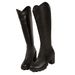 2025 Autumn New Women's Large Size V-Cut Chunky Riding Pointed Toe High Heel Long Boots_vogvips.com