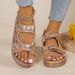 Women's Shoes Large Size Thick Soled Velcro Sandals For WomenSmall Fragrance Style Platform Bottom One Line Beach Sandals For Women_vogvips.com