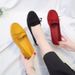 Bean Spring And Autumn New Bow Flat Sole Single Round Toe Pregnant Women's Large 43 Shoes_vogvips.com