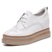 2025 Spring Genuine Leather Thick Sole Lace-up Casual Women's Shoes Dropshipping 1720 Platform Height Increasing_vogvips.com