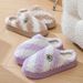 Autumn Winter Indoor Home Warm Non-Slip Plush Cotton Couple Slippers Women's Thickened Maternity Shoes_vogvips.com