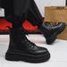 European Warm Series 2025 Autumn Winter New British Style Leather Thick Sole High Top Snow Martin Boots Shoes Men_vogvips.com