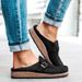 Women's Summer New Flat Soled Large Size Women's Shoes Casual Women's Shoes Without Heels One Foot Slip On Half Slippers_vogvips.com