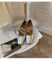 silver Shallow Mouth Cross Strap Mary Jane For Women 2025 Spring New Ballet Flats Versatile Low Heel Leather Shoes_vogvips.com