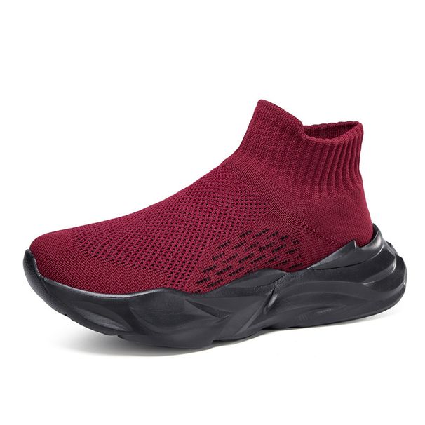 Autumn New Mid Length Socks And Shoes, One Step Stepping Large Elastic Socks, High Top Casual Sports Couple Shoes_vogvips.com