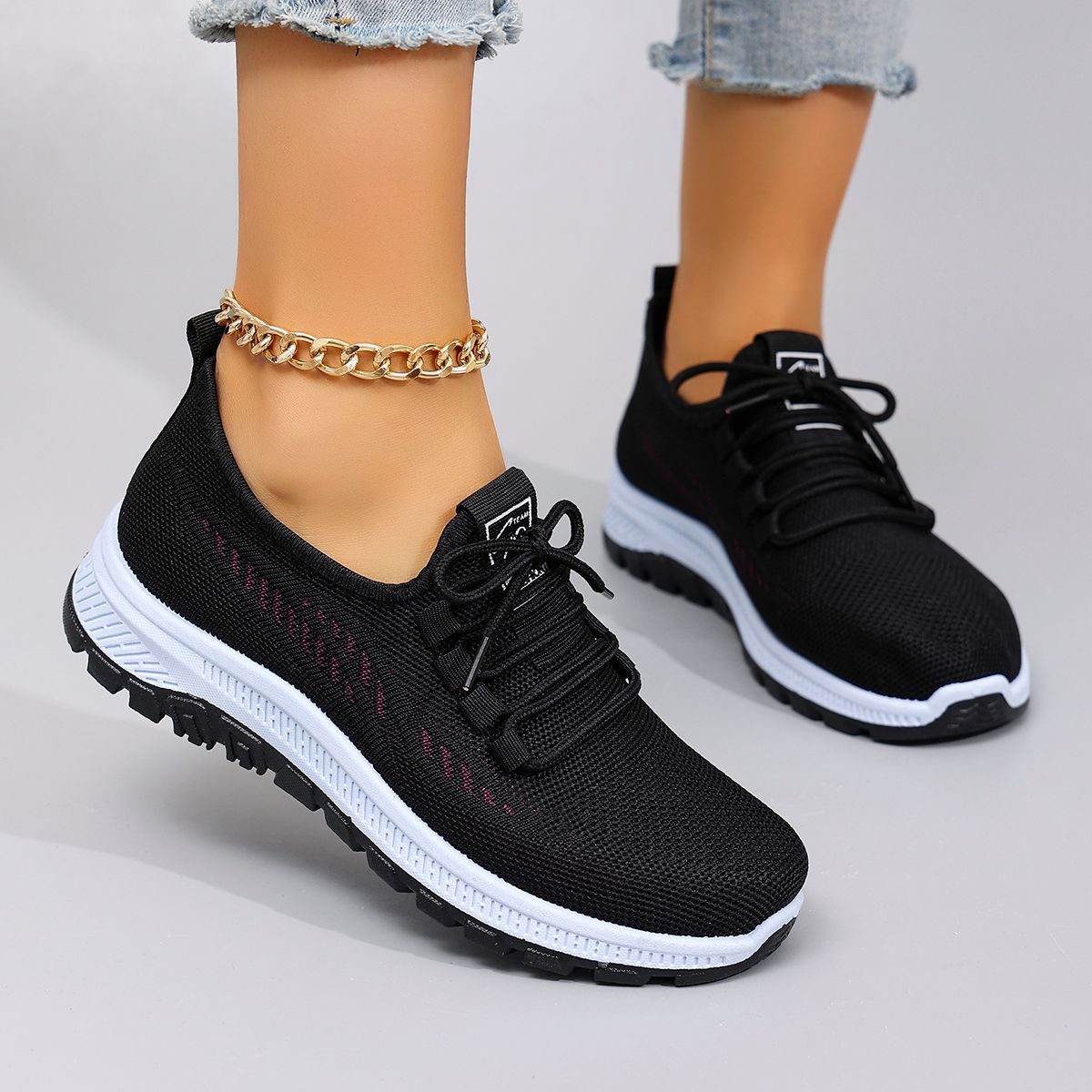 Spring Autumn New Women's Casual Lace-Up Comfortable, Breathable, Lightweight And Wear-Resistant Sports Shoes_vogvips.com