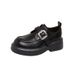 Women's Shoes Classic Round-Toe Loafers With Thick Sole - Slip-On British Style Casual Shoes In Black & Brown (Sizes 34-40)_vogvips.com