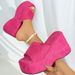 Leopard Print Thick-soled Flip-flops Fashionable Flat-bottomed Toe Holiday Wind Beach Cool Slippers Women_vogvips.com