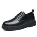 Men's Low-top British Style Chunky Casual Leather Shoes For Wedding And Office Wear_vogvips.com