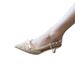 Lace Hollow High Heels For Women 2026 Summer New French Style Single Strap Stiletto Pointed Toe Bow Backless Sandals_vogvips.com