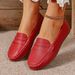 Flat Bean Shoes Women Soft Sole Non-slip Small White Shoes Flat Mouth Comfortable Large Size Women Casual Single Shoes_vogvips.com