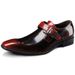 Men's Monk Business Square Formal Casual Shoes Low-top Polished Leather Buckle Slip-on Large Size Flat Toe_vogvips.com