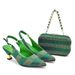 Accessorize the evening with shredded diamond embellished high-heeled sandals and a hard-box handbag set_vogvips.com