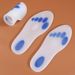 Milk white real silicone insole for men and women leisure cushioning soft foot heart pads running insole_vogvips.com