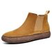 Euro Step Nubuck Leather Suede Mid-Top Sneakers Martin Boots Men's Casual Thick-Soled Trendy Shoes_vogvips.com
