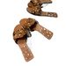 Leather Version~Vintage Brown Casual Open-toe Flat Sandals For Women With A Stylish Woven Design And Chunky Heel_vogvips.com