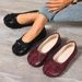 plus Size Low Cut Split Toe Women's Loafers Versatile Flat Shoes New Style Grandma Style Spring 2026_vogvips.com