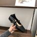 Vintage Style Chunky Heel Single For Women Soft Leather Loafers 2025 Spring New Square Toe Shallow Mouth One-Strap Mary_vogvips.com