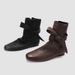 Niche Design Bow Tie Ankle Boots Women's Skinny Boots Flat Boots Short Tube Slim Strap Martin Boots Women_vogvips.com