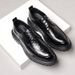 Men's Casual Brogue Wedding Shoes Soft Bottom Business Formal Leather Oxfords Comfortable Rubber Sole Adult Footwear_vogvips.com