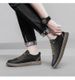 Men's Round Head Board Shoes Cowhide Surface Breathable Embossed Casual Little White Shoes Low-top Sports Men's Shoes_vogvips.com
