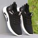 Men's White Breathable Mesh Sneakers Trendy Versatile Casual Lightweight Soft Soled Sports Shoes Cross Border Low Top_vogvips.com