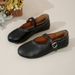 2025 New Plus Size Round T Ballet Shs For Women, Comfortable Sole, Soft Surface, Straight Strap, Mary Jane Single_vogvips.com
