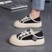 Platform Canvas Shoes Female Students Casual Half Drag White Shoes Breathable Versatile Board Shoes_vogvips.com