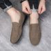 New men's shoes casual breathable driving flat loafers a slip-on loafer straddle_vogvips.com