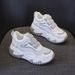 Autumn Winter New Women's Casual Sports Hidden Wedge 8cm Breathable Thick Sole Platform With Velcro Dad Shoes For Women_vogvips.com