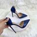 Size33-46 Women's Shoes Blue Snake Pattern High Heels 12CM Pointed Stiletto Hollow Women's Shoes Single Shoes_vogvips.com
