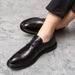 Euro Step Brogue For Men, Autumn New Breathable Casual Black British Business Formal Genuine Leather Versatile Wedding Shoes_vogvips.com