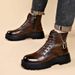 European Warm Series Cowhide Martin Boots Military Hook Cotton Winter Warm Fleece Wool Men's Shoes_vogvips.com