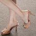 Patent Leather Large Size Cool Slippers New Summer Versatile Thin Heel Square Toe Sexy Outer One-word Slippers_vogvips.com