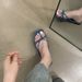 New Ins Model Silver Black Sandals, Summer 2025 Outdoor Flip-flops, French Retro Fairy Niche Style_vogvips.com