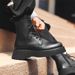 American Thick-soled Heightening Tooling Boots Fleece Short Boots Retro Locomotive Style Martin Boots_vogvips.com