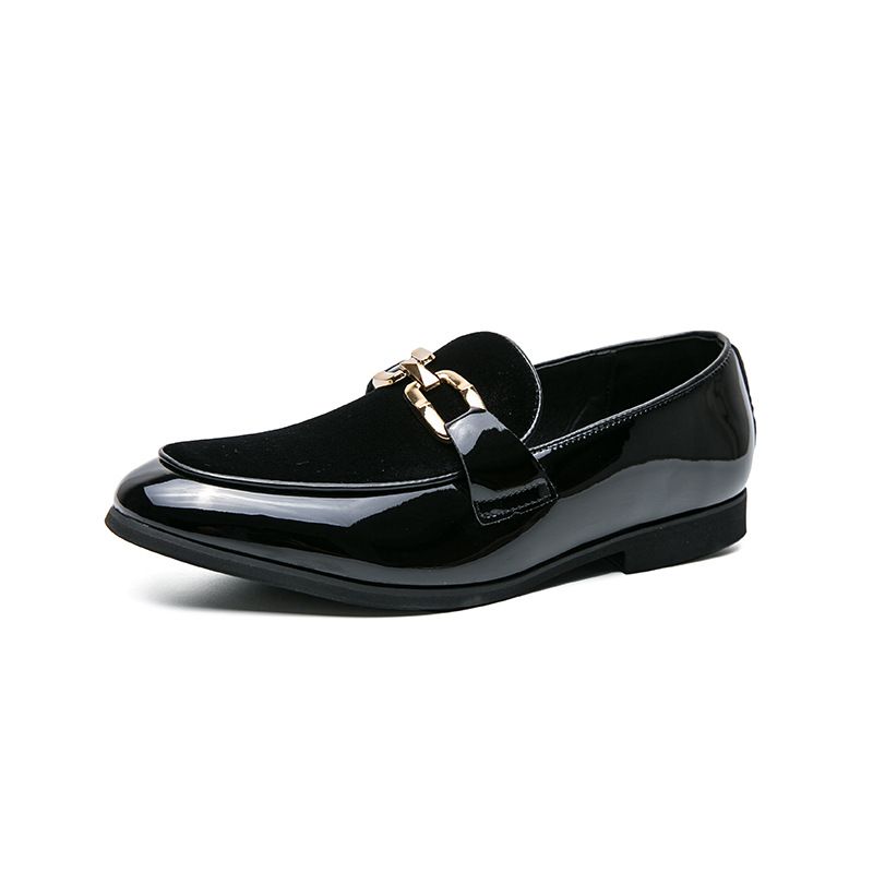 Men's Plus Size Four Season British Leather Shoes, Fashionable And Casual Youth Sets, One Foot Lazy Shoes_vogvips.com