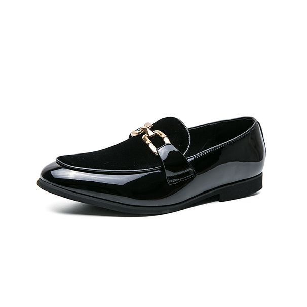 Men's Plus Size Four Season British Leather Shoes, Fashionable And Casual Youth Sets, One Foot Lazy Shoes_vogvips.com