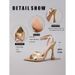 Women's Shoes Gold High Heeled Sandals For Women With Pointed Toes For Banquets Parties Dances Fashion Stiletto Sandals For_vogvips.com