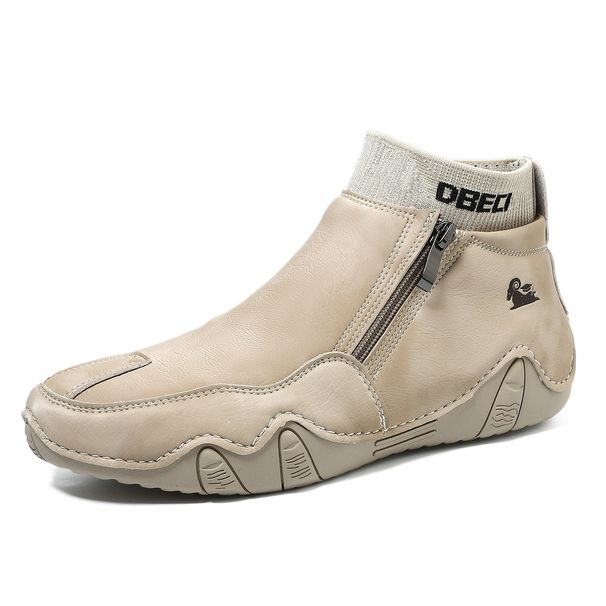 Fleece Martin Boots Men's Large Size Men's Shoes High Top Wear-resistant Men's Boots Outdoor Casual Shoes Warm Cotton Shoes_vogvips.com