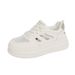 Soft, Cushioned Thick-soled Elevating Mesh Sneakers For Women; Breathable Mesh Uppers, 2026 New Summer Style—ultralight Hollowed-out Slip-ons In_vogvips.com