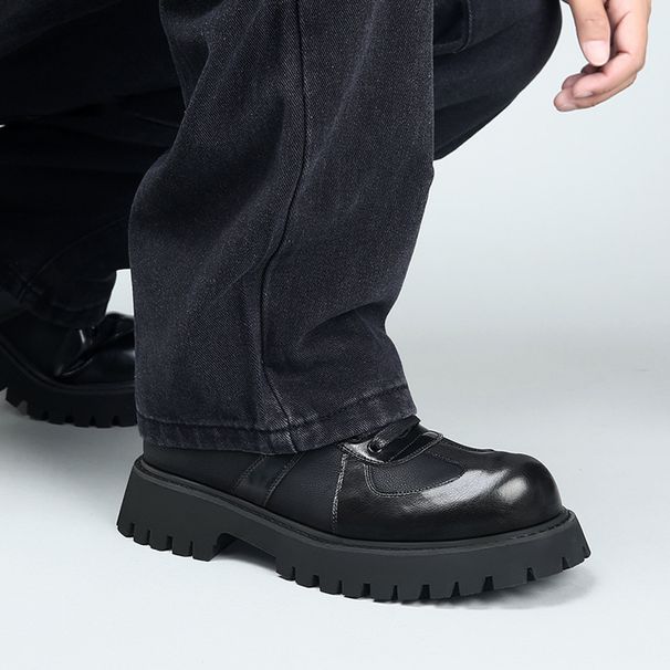 European Warm Series Autumn Winter New Thick Sole Height Increasing Derby Men's Business Commuting Fashion Versatile Casual Big Toe Shoes_vogvips.com